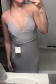 I ordered a 10 in this dress. I was worried it would not be long enough since I am so tall or the chest would be too big. It truly fits like a glove. It's perfect and I don't have to change or hem a thing. I could not be happier with it - Alexandra D.