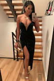 Purchased for NYE.  Fit was in line with other size small Lulus dresses I've purchased.  The boning in the cups is molded and a bit awkward--but a nonissue overall.  The wow factor of this dress was undeniable.  It was a total showstopper. - Jasmine G.