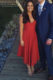 Loved this dress! Maybe get it dry cleaned? I washed mine and didn't dry it but it shrunk. I immediately let Lulus know and they exchanged mine for a brand new one for free. Great customer service and the dress fit amazing. Great material and love that you can tighten it with the straps/ties. - Ashley N.