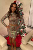 I truly love this outfit! I went to a NYE party and got so many compliments on my outfit. I did pop a few of the sequins but that's my fault from all the dancing I did. - Jasline H.