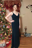 When i was looking for a new Christmas Eve soloist dress, I wasn't expecting to choose this one. I just say it and thought I'd give it a try. But i was so surprised at how much I loved this dress. It's stretchy enough that it moves with your body but tight enough that it accentuates your curves. My only complaint is that straps are not the greatest and i had to tighten them all the way to the front of the dress so the bodice was in the right place. Also, if you're shorter then me, you'll probably have to get it hemmed. I had to wear 3 inch heels so the dress wouldn't drag. - Alyssa S.