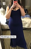 I am so thankful for this sites photo sharing abilities. I last minute picked this dress for a wedding I was attending. I am 5'7 about 200 lbs and pretty proportionate. I chose a L after going back and forth between L & XL. It fits like a glove! I recommend it a thousand times! Thank you! - Celena W.