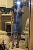 I attended a semi-formal dinner to celebrate my Hubby's birthday, & loved how I looked & felt in this dress! Though it looks casual, I paired it with black, strappy, suede slingbacks & it completely elevated my look! - Jan-Marie A.