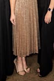 I always wear a 9 1/2 and the 10 fit perfectly. I NEVER wear heels this high and I made it through the whole evening and they were still comfortable. Great shoe for the price! - Aryn C.