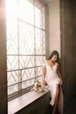 This dress was perfect for my wedding, I'm really in love with this dress. It was a little large on my chest but super easy to adjust. I felt very comfortable wearing this dress. - Fernanda R.