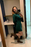 This dress was exactly what I pictured it to be. It was perfect ringing in the new year with it. Form fitting where it needs to be, stretchy, and very warm, too! - Brittani F.