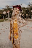 I loved this dress! I wore it for my senior pictures and I got so many compliments! It fit perfectly and it was definitely a show stopper! The extra small was perfect but I do wish it was a tad bit longer! - Audrey L.