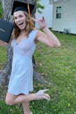 Loved the detailing on this dress! I wore it for my graduation and it was perfect. It was pretty snug on the top and around my arms, so I didn't wear a bra. Overall a great dress. - Molly M.