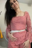Lulus square necks are not for you if you are A or B cup! It fits perfectly down on the hips though. I can't return this, so I will wear it with a square-neck cami inside. - Ash C.