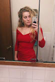 This dress is hot hot hot!! The red is so pretty and out there and i felt so confident and good in it!! Mind the second drunk photo lmao but I love this dress!! Would probably buy again in a black because it's so flattering. The fabric is super stretchy and I just love it. I didn't need to wear a bra either so that was nice. - Rebecca