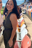 Perfect outfit and exactly what I needed for my Senior Brunch. Very comfortable to move around in and dance! Goes perfect with heels or flats. I love the pockets and specially the ribbon to tie around it! - Virginia Q.