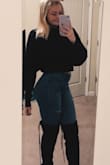 Absolutely love this sweater. It's cropped at the perfect length to be stylish without being unpractical as a sweater. Easy to make it super dressy or casual!! - Devon M.