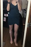 I ordered this dress for my formal and got compliments all night! It fits tight, but the fabric is a little stretchy so it was still comfortable. The only thing I would say is that as you walk the front of the dress rides up a lot and I was constantly pulling it down. Ordering a bigger size would probably fix this. Also, the shoes are from lulus too and were super cute! - Katelyn A.