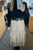 I really like this skirt! Based on the size chart, I went with a small, but the waist is a bit loose and falls down to my hips. I used a safety pin and a belt to hold it where I like it. I should have returned it for an XS but waited too long. It still works for me though! - Samantha C.