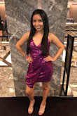 This dress was beautiful but sadly the sizing chart didn't work for me and this dress was way too big for me. Since there isn't a zipper I will be returning. The material and quality was great though - Ava G.