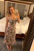 I was nervous about this dress since it was final sale, but I love it! It's slightly large for a small, but I liked the way it fit me. I wore it on my honeymoon and it was one of my favorite outfits! Very comfortable & flattering. I received many compliments. - Rosie