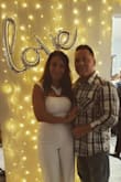 Wore this for my engagement party. Got so many compliments. It's a little long and I am short so I had them altered a little. So worth it! - Jaclyn Z.