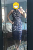Really loved this dress. Very comfortable and flattering. I'm very hourglass and it worked perfect with my figure. Unfortunately, I didn't get a great picture at the wedding, but nothing but complements all night. Perfect guest of a wedding dress. - Martha L.