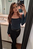 I ordered a M although I wear a S, thanks to other reviewers. I'm glad I went a size up since it does run a bit small. I love that the sleeves stay put definitely not like most off-shoulder tops that I have to struggle with to keep them off-shoulder. - Katherine O.