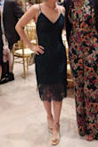 Love the color and design of this dress! Got a lot of compliments when I wore it to a wedding and a graduation dinner. I usually wear an XS but I got a S since I have wider hips and they were a tad tight even in the S (there's zero stretch), although the waist was a little on the loose side. Perfect for an event of eating without feeling uncomfortably tight though! - Claudia M.