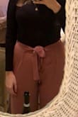 I love these pants!! They are so cute, and the slits on the side give an extra touch. The color is so beautiful and the fact that they are stretchy is a plus!! - Jenna S.