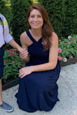 My sister let me choose my bridesmaid dress for her wedding, so I chose this style in navy. It is really beautiful. I'm obsessed with this halter cut style right now! So flattering! - LAUREN H.