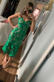 It fits like a glove, a bit snug in the busy area so if you are bigger up there be mindful it is right. love the dress can't wait to wear it to a wedding in the summer! - Bryar M.