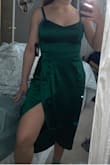 I think this dress is stunning! It hugs all the right places and fit is flattering. It was tighter around my chest but it added a nicer shape. Also, you don't need to wear a bra with this dress!!!!! - Justine S.