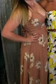I wore this to my high school reunion at a brewery. The dress fit great it was a little long even with platform wedges but because of the slit it was still manageable. - Kristy M.