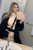 The only thing I didn't like about this dress was how easily little pieces of cotton and fuzz stuck to it. Not ideal to be wearing with a fuzzy jacket like I did! But it is very cute and comfortable. Perfect for a winter event especially if you don't have a tan to show off. - Stephanie N.