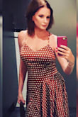 I LOVE this dress. It fit perfect and like it was made for me. The only major downfall is, it's satin, so it's already snagged in several places. That crushed me as I only got to wear it twice. I won't be buying satin again. Stunning dress though. - Kristen C.
