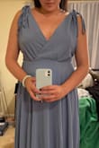 I liked this dress a lot! The ties on the shoulder are such a cute detail and the low back is super pretty! The chest area was a little loose and had I decided to go with and keep this dress, I probably would have had to have it taken in a little. Very cute though! - Taylor S.
