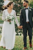 This dress was perfect for an outdoor wintertime wedding in Florida. This was the first (and only) dress I ordered to try on and I fell in love with it immediately. I had quite a bit of alterations done to it to make it my own (top taken in, boning added, hemmed, sleeves shortened and tightened, bra added) but given the price of the dress itself, it was totally worth it! Because it's such a simple dress, it's an easy dress to alter. - Genevieve T.