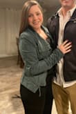 I paired this jacket with a lace tank underneath. So comfortable. Only downside is that it is dry clean only. - Alexa B.