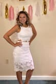 Bought this for my bachelorette and absolutely loved it. The length of skirt is long and crop top is adorable. - Alex R.