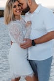 I wore this dress for my beach wedding I had two weeks ago, it was literally perfect and I received so many compliments on it! I think the fit is perfect for all sorts of body types as its not super tight but is form fitting! I have purchased this dress in 2 other colors and every time I wear them I feel confident and sexy! - Amber T.