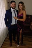 I ordered this dress in size extra small as there were no smalls left. I am usually a small but the extra small fit perfectly so I would recommend ordering a size down. I wore it to a NYE wedding and it was perfect! - Samantha R.