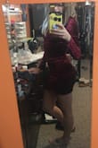 I love this dress - I especially like how I can wear it without a bra as its a tight fit all around. I wore this with a pair of darker nylon tights and black combat boots since it was freezing and I was doing a concert after my holiday party - would look great with bare legs & heels. Sorry for the terrible pics as I didn't get any that night! I would recommend this dress. - Beth M.