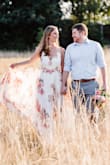 Wore this dress for our engagement pics and it was PERFECT. It is quite long, I wore 3 inch heels and it still dragged on the ground a little. I originally ordered a small but had to size up because of my bust. - Taylor L.