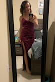 I was looking for something sexy and velvet, and this dress was a dream come true. It fits like a glove and I couldn't be happier with my purchase! I recently wore it for a formal event and was not the only person wearing this dress which is a true testament to just how great it is. I am on the shorter side, so this dress just touches the floor when I wear a mid-sized heel. So if you are short like me, something to keep in mind. Otherwise very happy with this dress and look forward to wearing it for other events! - Emily H.