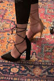 These were really cute, but a little tall for me! I don't wear heels often because they tend to hurt my feet. I ordered these and the Marie lace-ups (tan shoe in pics) and was surprised the Marie with the stiletto was more comfortable and stable feeling than the Luna with the block heel. I think it has to do with the height of the heel as the Marie's are a little shorter. Straps feel very sturdy. If you are between the two styles on a comfort basis I would choose the Marie, but the Luna would be great for those that like a higher heel and looking for the block style! - April S.