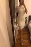 I ordered this dress to wear to my engagement party in March and I'm so happy that I did! It's truly gorgeous on and sexy but classy at the same time. I'm glad that I read the reviews, because ordering the small versus medium was the right move - this definitely runs a tad large. I tried it on with nude underwear and bra and it doesn't show. You could wear Spanx, but it really doesn't need it. I just think it's super flattering and sophisticated and I can't wait to wear it to our party! If you're considering this for any event, go for it! - Daniela C.