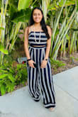 I bought this to wear on vacation in Hawaii! I loved it so much. Only problem I had was since i'm 5'3 the pants were too long on me even with platform sandals. Also the top kept getting loose but still my favorite two piece, so worth it! - Aarti C.