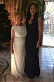 After reading all the reviews, i decided on this dress for my mother 50th wedding anniversary. It was as though the dress was tailored for my body. The material has some stretch to it and the length was perfect even though I had 4 inch heels and I'm 5'7. I was very pleased with the quality of the dress. - Faviola V.
