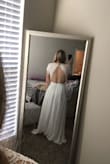 I loved it for my wedding.
The sleeves drove me crazy. Made me look bigger than I was and looked like a lot of dress from the front. I cut them and Loved it so much more - Hollee K.