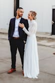 This dress was perfect for a small, intimate winter wedding. Fit like a glove. I normally wear xs/small and went with small thankfully! - Lauren H.