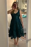 This is probably my new favorite dress.... the lace is beautiful, the color is beautiful, and the structure of the dress is super flattering! - Brenna F.