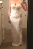 Very pretty but runs small. I was not able to zip it up. Other Lulus dresses fit perfectly in small. Ended up going with another Lulus dress. - Melinda M.