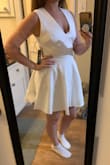 Bought this to wear for later on at my wedding reception. I'm short so I will have to hem the straps a bit, but overall I love it! - Alicia B.
