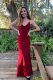 I love this dress! The fabric is great quality, the color I got (wine red) is beautiful, and it molds to my body perfectly. I'm usually an XS so it fit pretty true to size. I have to get it hemmed a little since it is pretty long, but if I were about 2 or 3 inches taller it'd probably be perfect. Would highly recommend to anyone. - Jessica O.